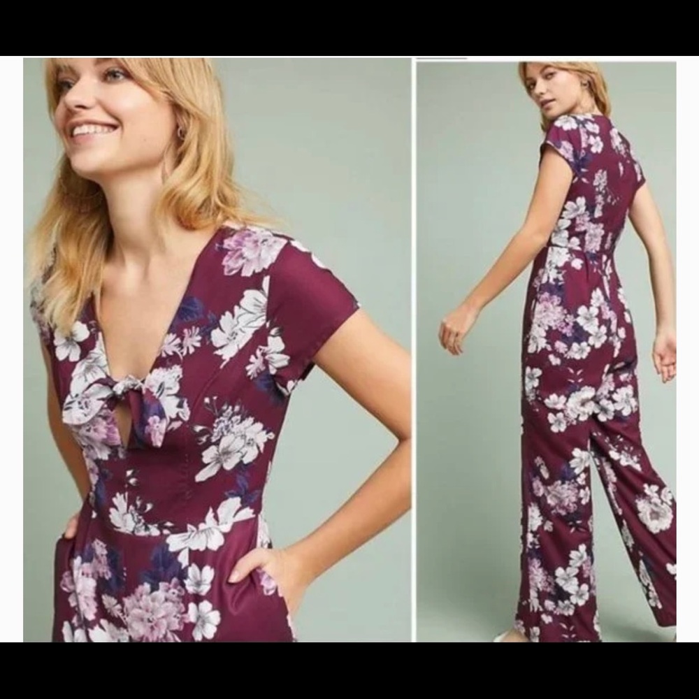 Floral jumpsuit short sleeve jumpsuit